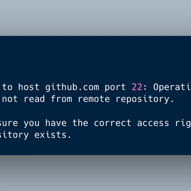 How to fix "connect to host github.com port 22: Operation timed out"